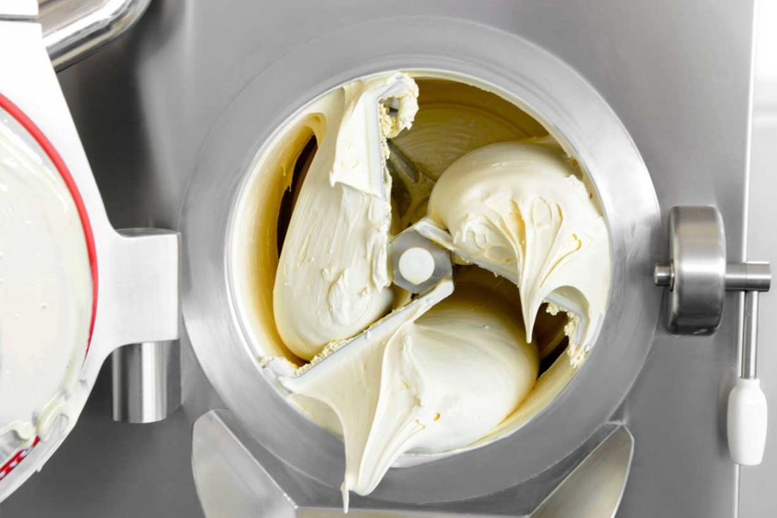 processo di mantecatura gelato - risultato finale