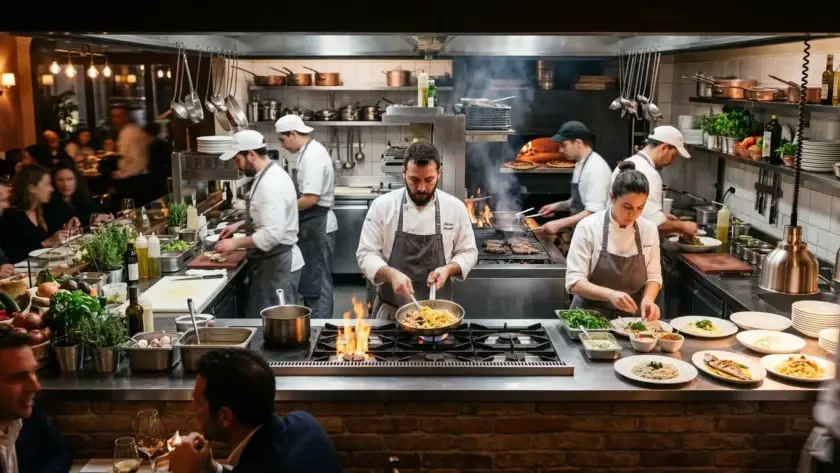 Cucina a vista ristorante