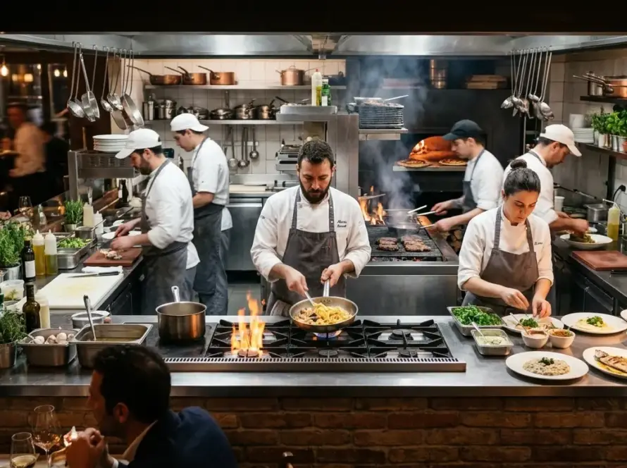 Cucina a vista ristorante