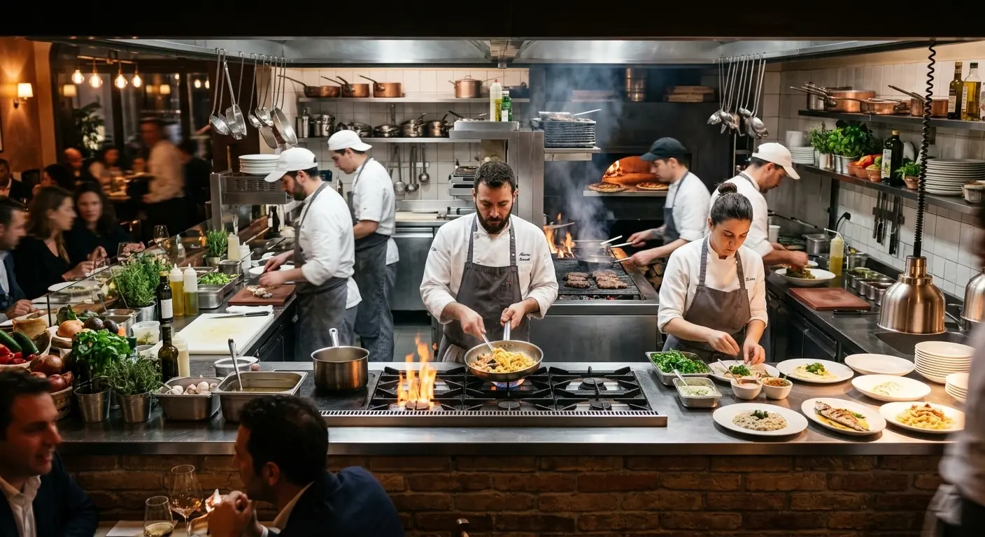Cucina a vista ristorante